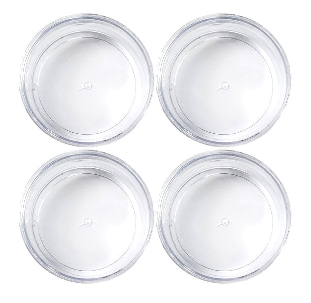 4-Piece Medium Clear Plastic Craft Storage Pots