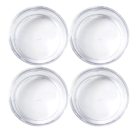 4-Piece Medium Clear Plastic Craft Storage Pots