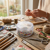 Clear Round Craft & Slime Storage Container