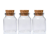 3-Piece Mini Glass Bottles with Cork Lids (20ml)