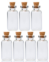 7-Piece Mini Glass Bottles with Cork Lids (6ml)