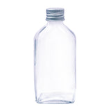 Mini Glass Flask Bottles with Metal Screw Caps