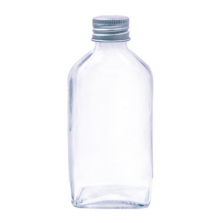 Mini Glass Flask Bottles with Metal Screw Caps