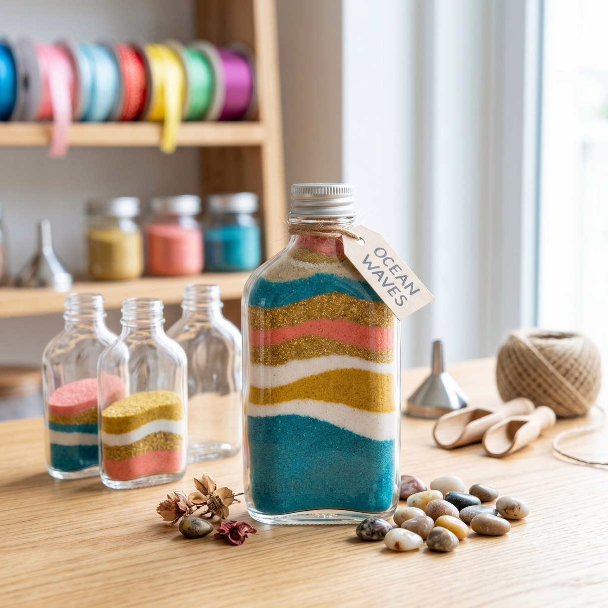 Mini Glass Flask Bottles with Metal Screw Caps