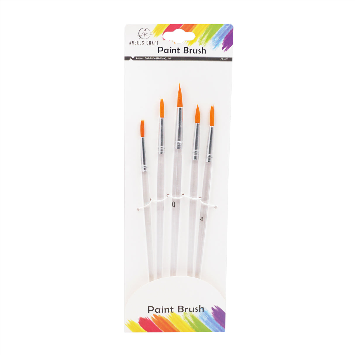 Angels Craft 5-Piece Paint Brush Set, Pointed Tip
