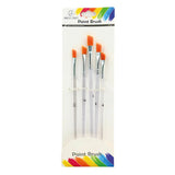 Angels Craft 5-Piece Paint Brush Set, Angle Tip