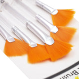 Angels Craft 5-Piece Paint Brush Set, Fan Tip