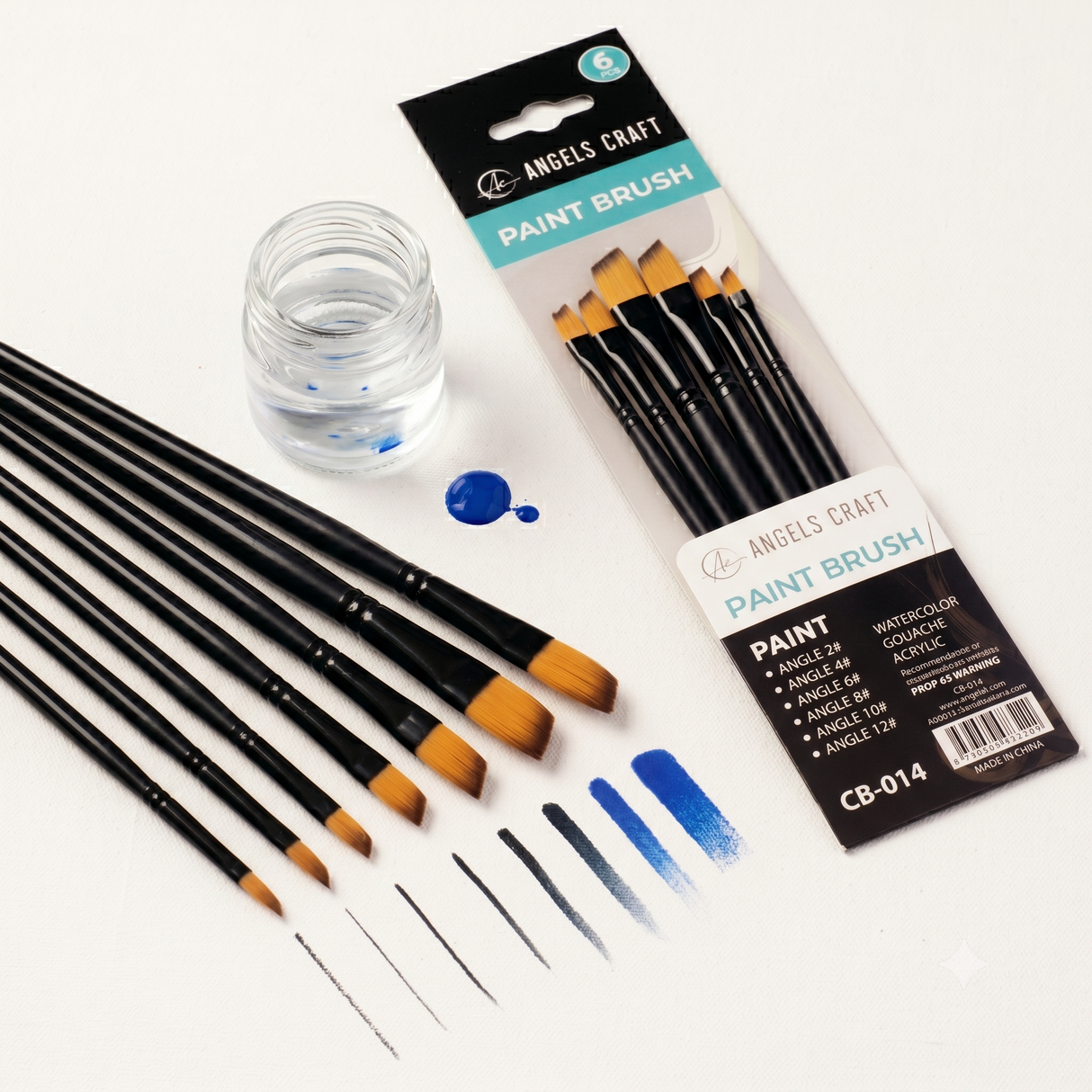Premium Paint Brush Sets – Angle, Round & Flat Tip Options