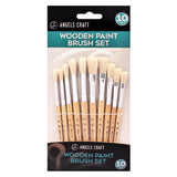 Angels Craft 6-Piece Paint Brush Set, Angled Tip