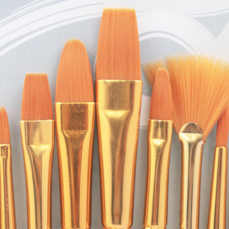 Angels Craft 12-Piece Artist Brush Set | All-in-One Multi-Media Paintbrushes