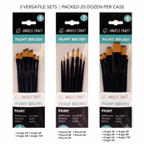 Premium Paint Brush Sets – Angle, Round & Flat Tip Options