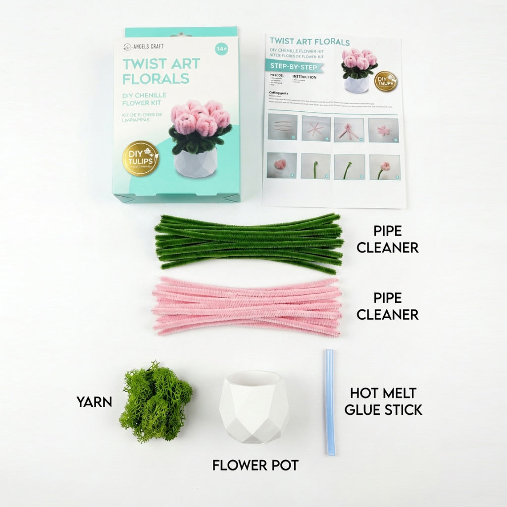 Angels Craft Twist Art Florals - DIY Chenille Tulip Kit