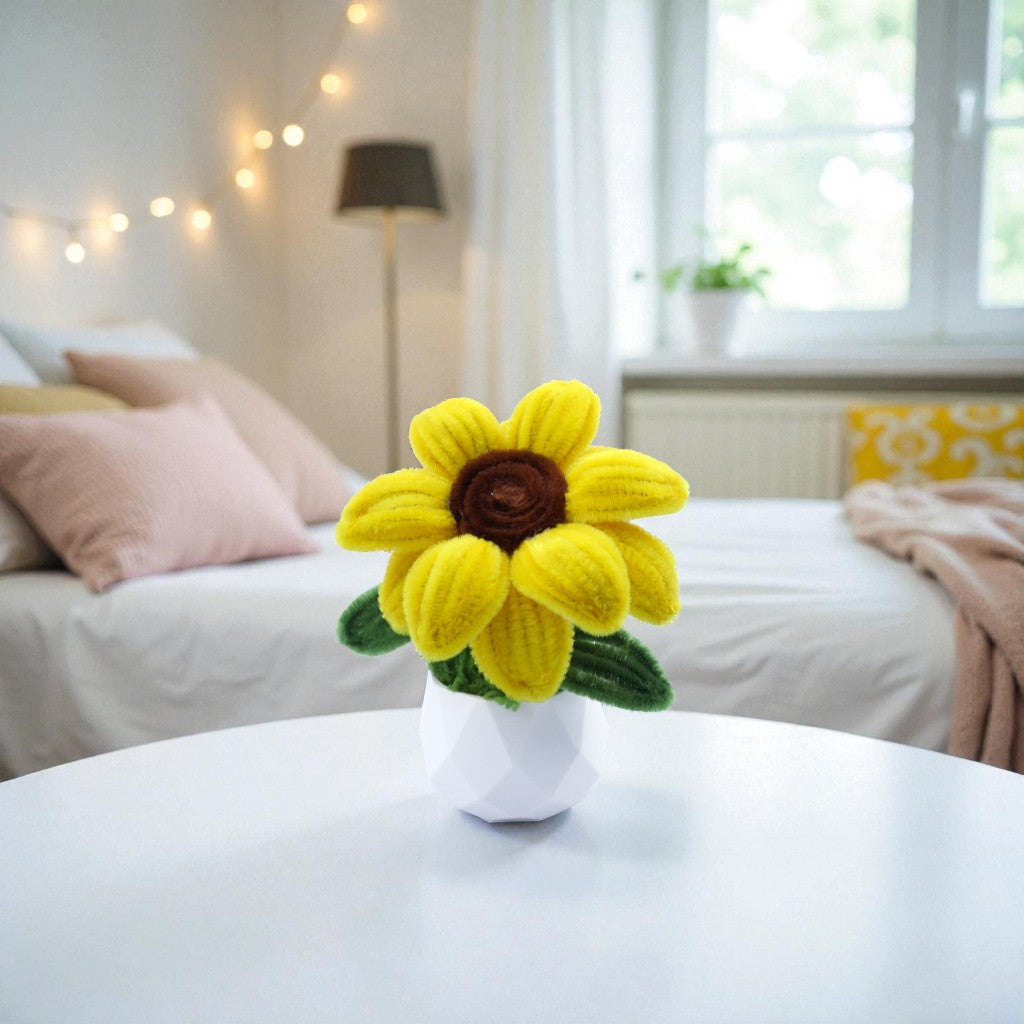 Bring a Little Sunshine Indoors with the DIY Chenille Sunflower Twist Art Kit
