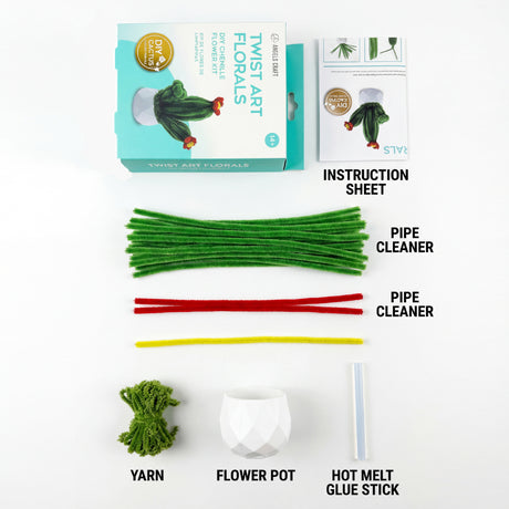 Angels Craft Twist Art Florals - DIY Chenille Cactus Kit