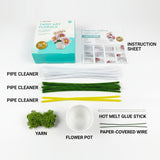 Angels Craft Twist Art Florals - DIY Chenille Hibiscus Orchid Kit