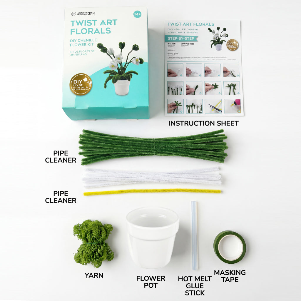 Bring a Touch of Elegance Indoors with the DIY Chenille Lily of the Valley Twist Art Kit