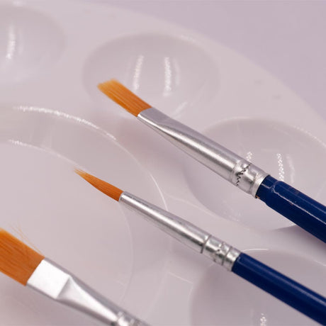 Angels Craft Plastic Palette with 3 Paint Brush Set