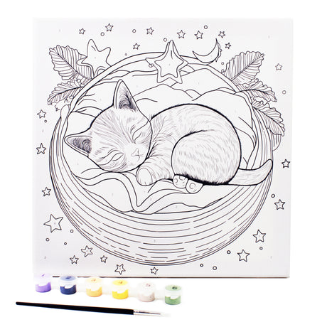 Angels Craft Paint by Number Canvas Set - Dreamy Whiskers
