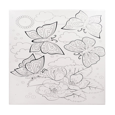 Angels Craft Paint by Number Canvas Set - Blooming Butterflies