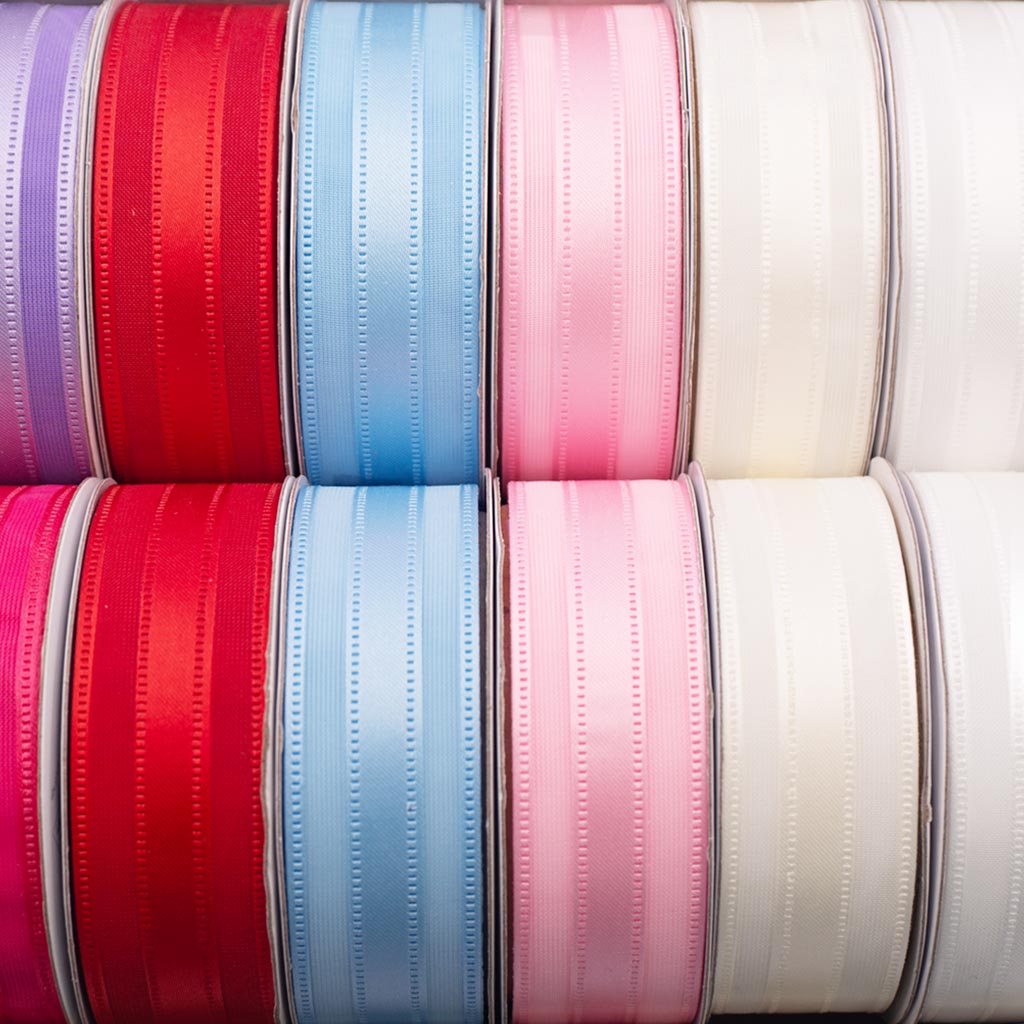 Angels Craft Set of 12 Decorative Satin & Lace Ribbon Rolls
