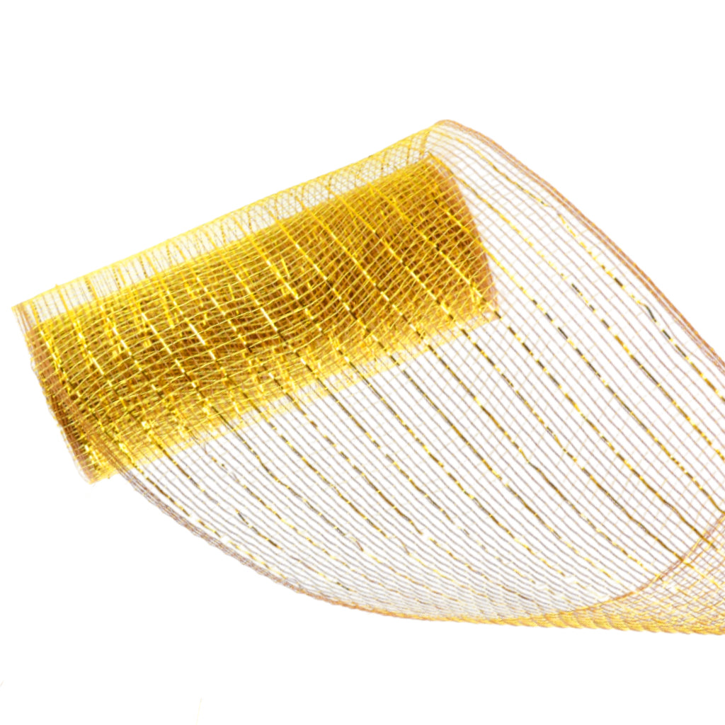 Decorative Deco Mesh Ribbon Roll (6 in x 3.3 ft) for Wreaths, Gift Wrapping & DIY Crafts