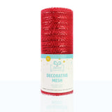 Decorative Deco Mesh Ribbon Roll (6 in x 3.3 ft) for Wreaths, Gift Wrapping & DIY Crafts