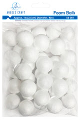 White Craft Foam Balls - Assorted Sizes