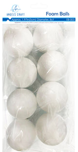 White Craft Foam Balls - Assorted Sizes
