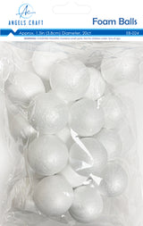 White Craft Foam Balls - Assorted Sizes