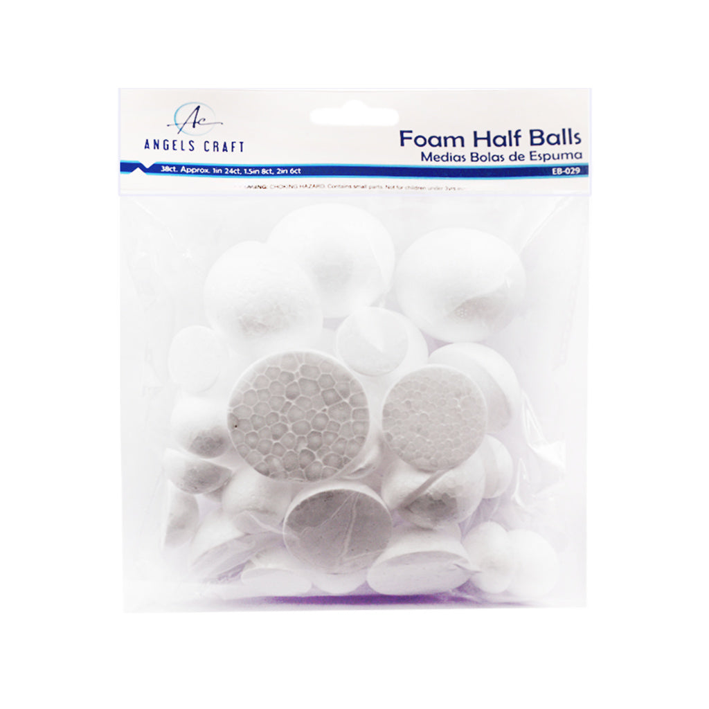 Foam Half Balls – Mixed Size Value Pack (38 Count)