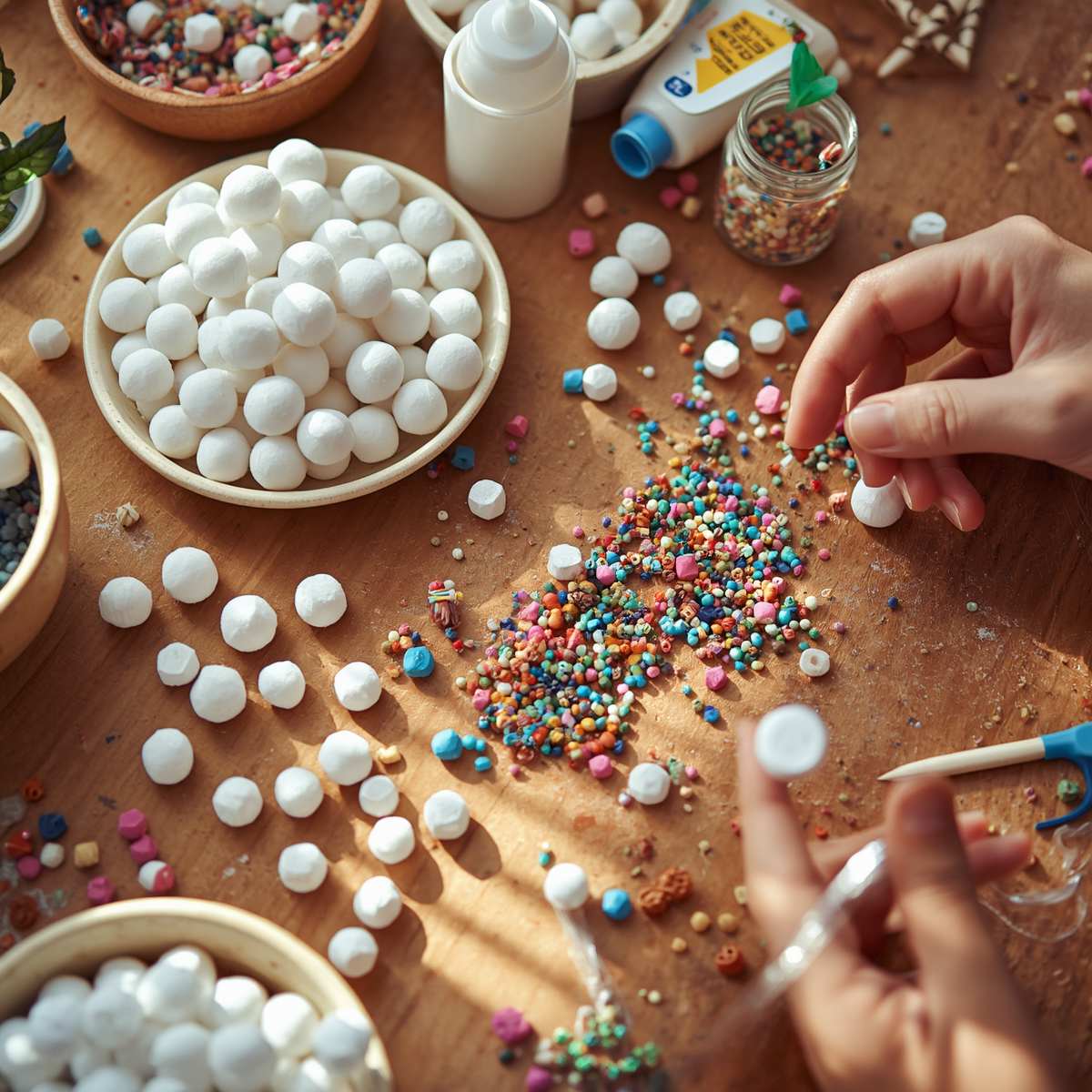 Vibrant Foam Beads & Craft Balls  – Perfect for Sensory Play & DIY Crafts
