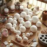 White Craft Foam Balls - Assorted Sizes