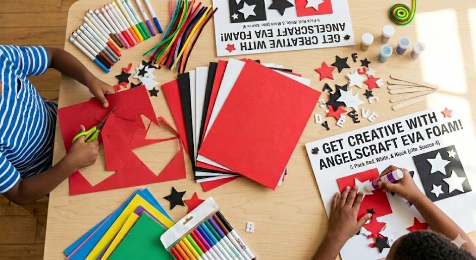 Colorful EVA Foam Sheets – 5-Pack Creative Material Assortments