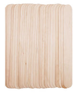 25-Count Extra Jumbo Wooden Craft Sticks (8-Inch) | Natural & Rainbow