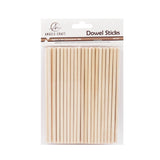 5.9" Wooden Dowel Rods – 40-Pack of 5mm Round Craft Sticks