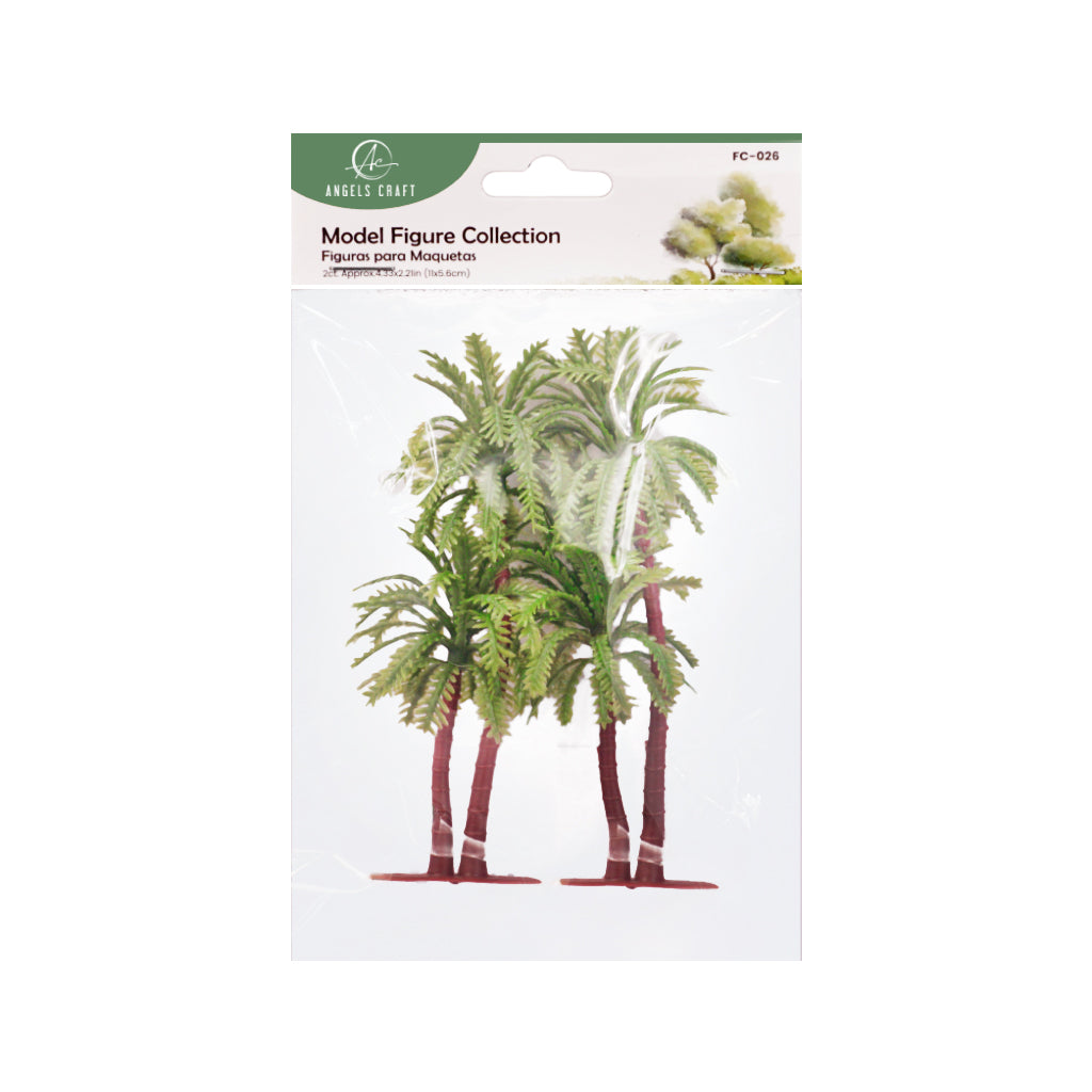 Miniature Palm Tree Model Figures (2-Pack)