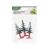 Miniature Pine Tree Set - Diorama Decor (3-Pack)