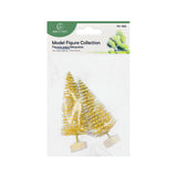 Mini Festive Pine Trees with Wooden Base – 2-Pack