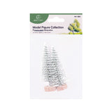 Mini Festive Pine Trees with Wooden Base – 2-Pack