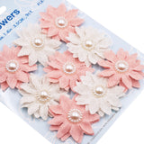 Angels Craft 108 Count Burlap Flowers with Pearl Embellishment