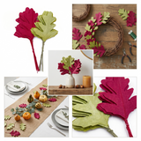 Artificial Oak Leaves Assortment (12-Pack) – Vibrant Autumn & Crafting Accents