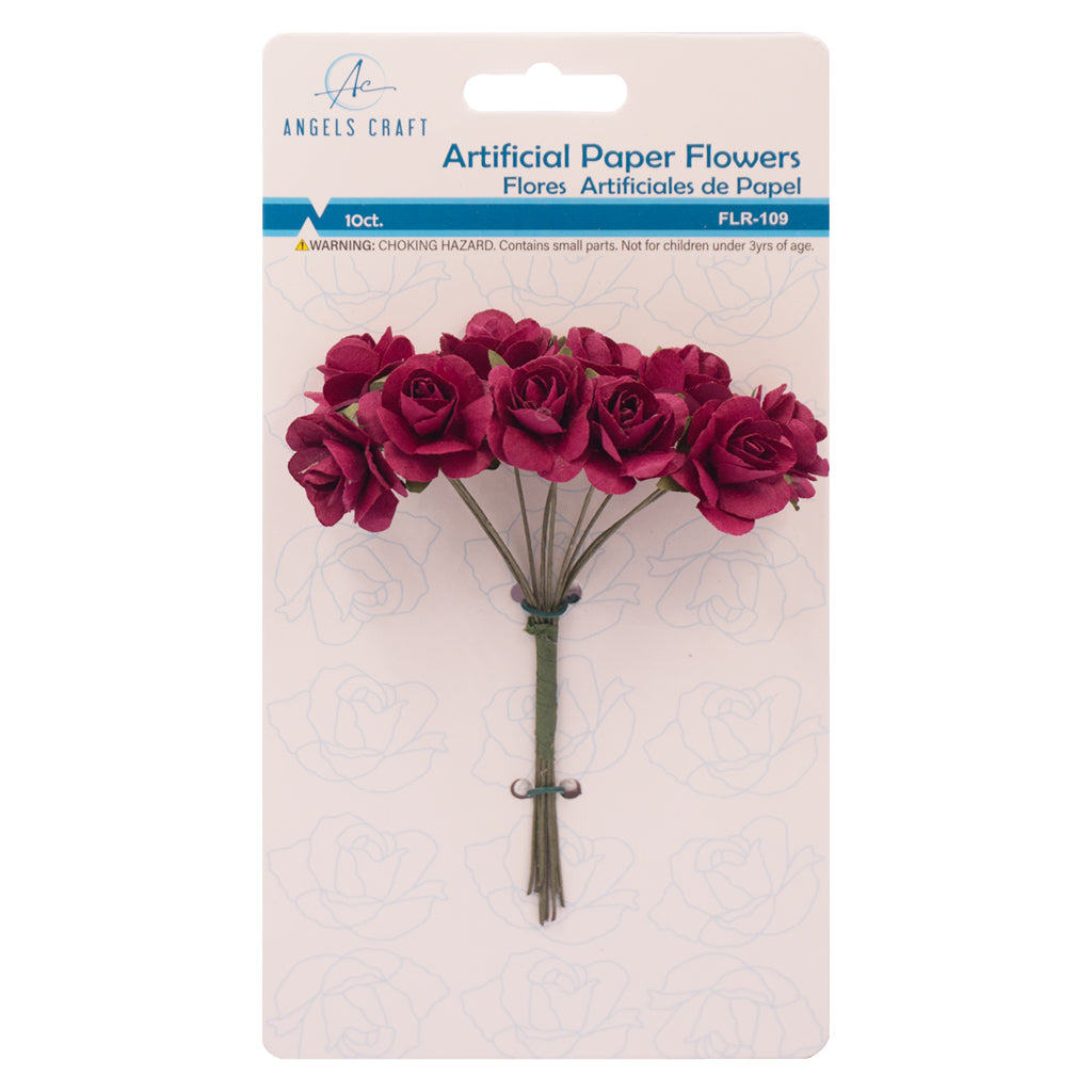 Angels Craft 10 Count Paper Mini Roses