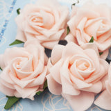 2.17" Foam Flower Roses with Wire Stems, 6-Count