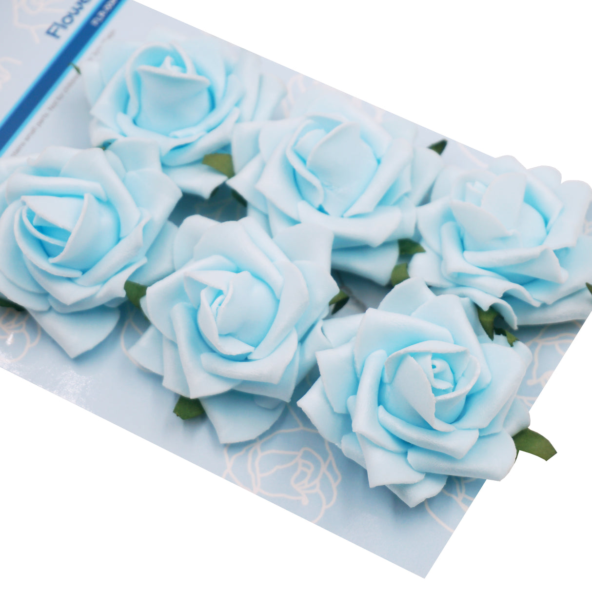 2.17" Foam Flower Roses with Wire Stems, 6-Count