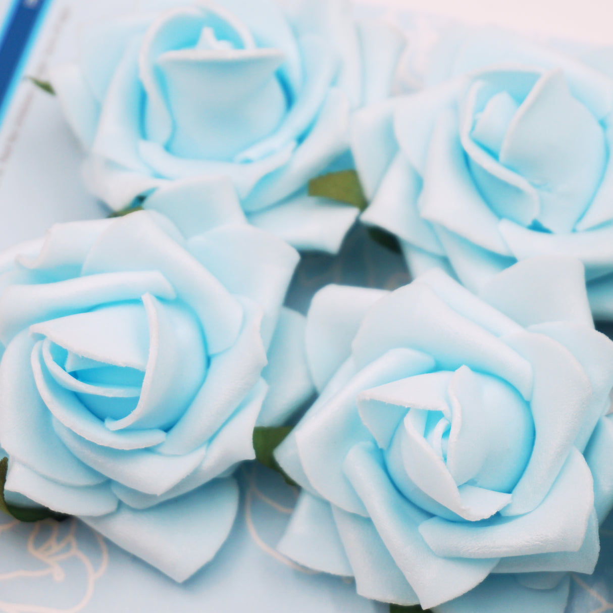 2.17" Foam Flower Roses with Wire Stems, 6-Count