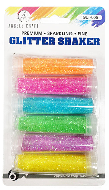 6-Pack Neon Glitter Shaker Set – 6 Vibrant Colors