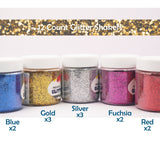 Angels Craft 12 Count Glitter Shakers - Assorted Primary Colors