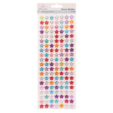 Stone Sticker Sheet: Multi Color Flower Shape (140 Stones Total)
