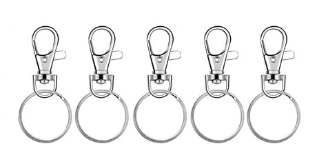 Swivel Key Rings with Snap Hooks (5-Pack)
