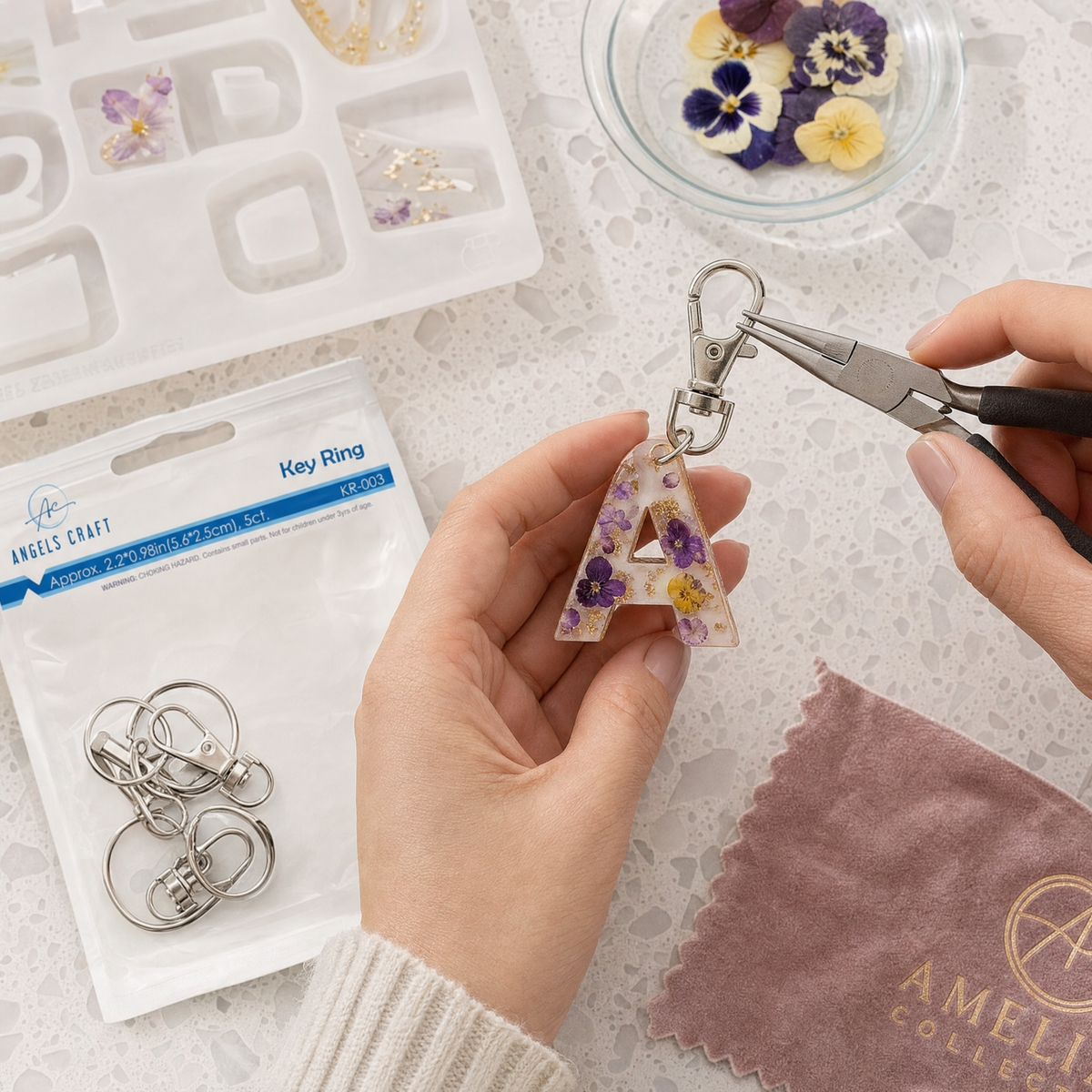 Swivel Key Rings with Snap Hooks (5-Pack)